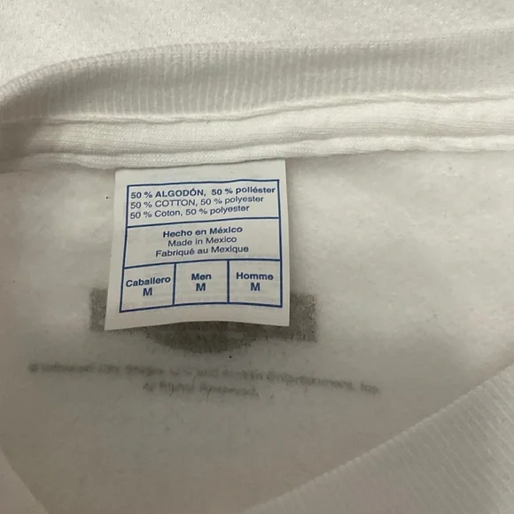 Jurassic Park Caution Biological Hazard Adult Crewneck Sweatshirt - Picture 3 of 3